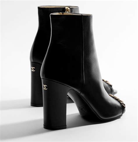 chanel white heel|Chanel high heel boots.